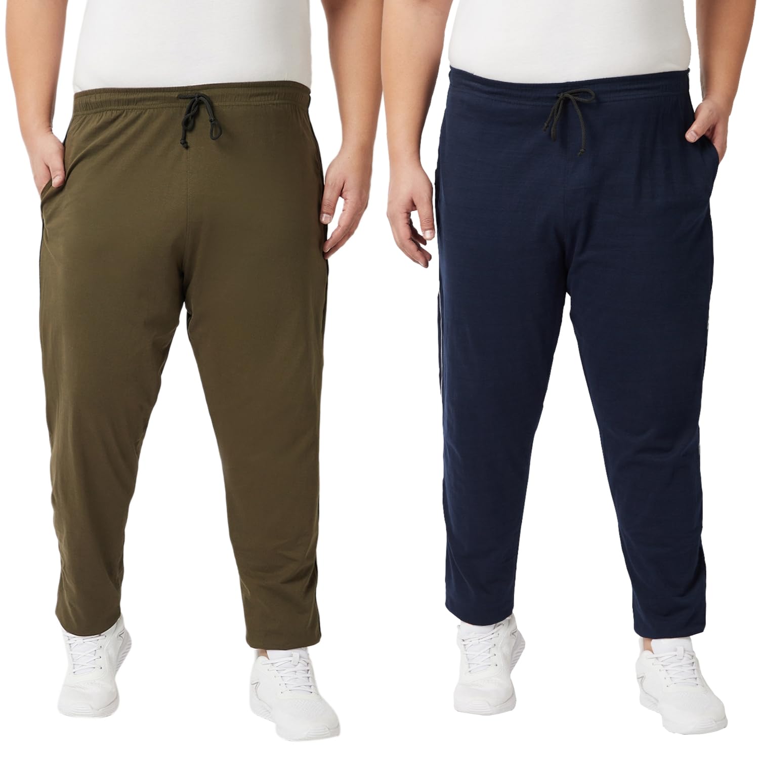 vaishvik Mens Plus Size Track-pants - Combo Pack of 2-picture-30