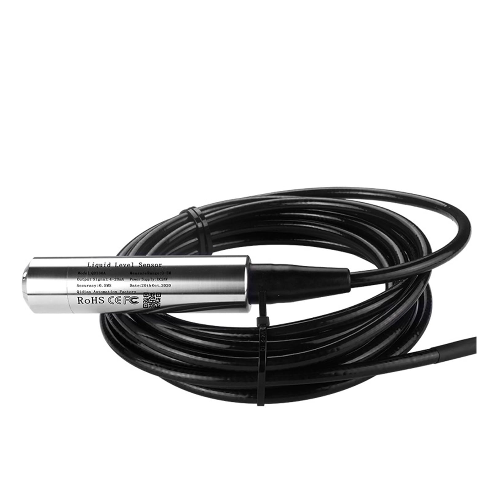Czujnik poziomu cieczy | Wyjście: 4-20mA/0-10V/10V; Cechy: obudowa ze stali nierdzewnej (wyjście 4-20mA, 8m zasięg 10m kabel)