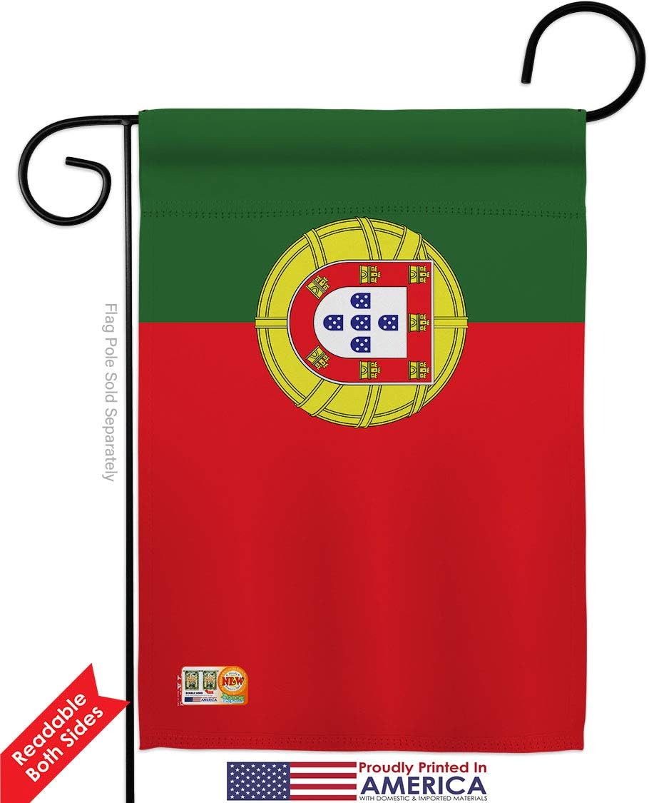 Portugal Garden Flags Pack Regional Nationality Nation International World Country Particular Area USA Applique Small Decorative Gift Yard House Banner Double-Sided Made In 13 X 18.5