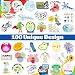YTSQLER 200 PCS Biology Stickers, Biology Vinyl Stickers for Kids Teens Teachers Students Adults, Biological Microbiology Decals for Laboratory Water Bottle Laptop
