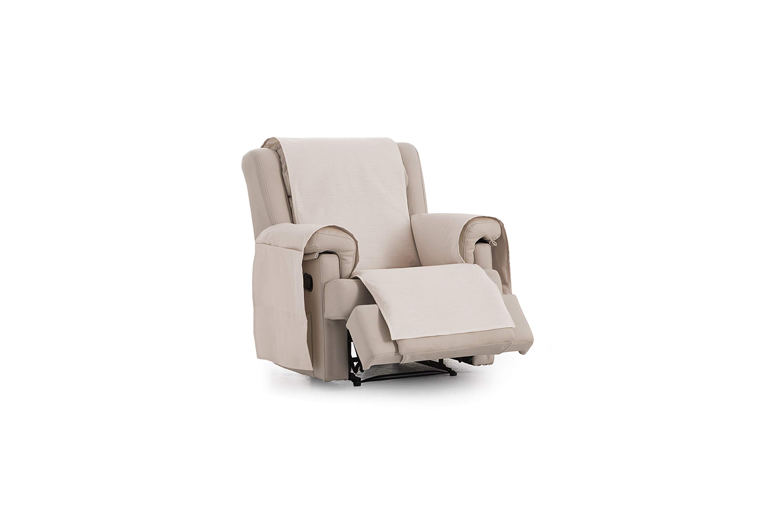 Housse de fauteuil imperméable Eysa beige contre les taches de café et animaux