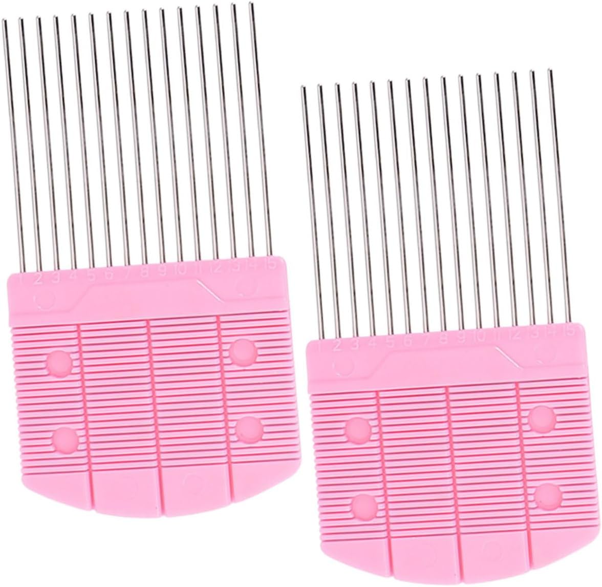 Generic 2pcs Paper Comb Knitter Quilting Supplies Quill Paper Shapes Circles Weaving Paper Craft Quilling Kits Quilling Tools Paper Quilling Comb Making Paper Quilling Tool DIY Pet Plastic