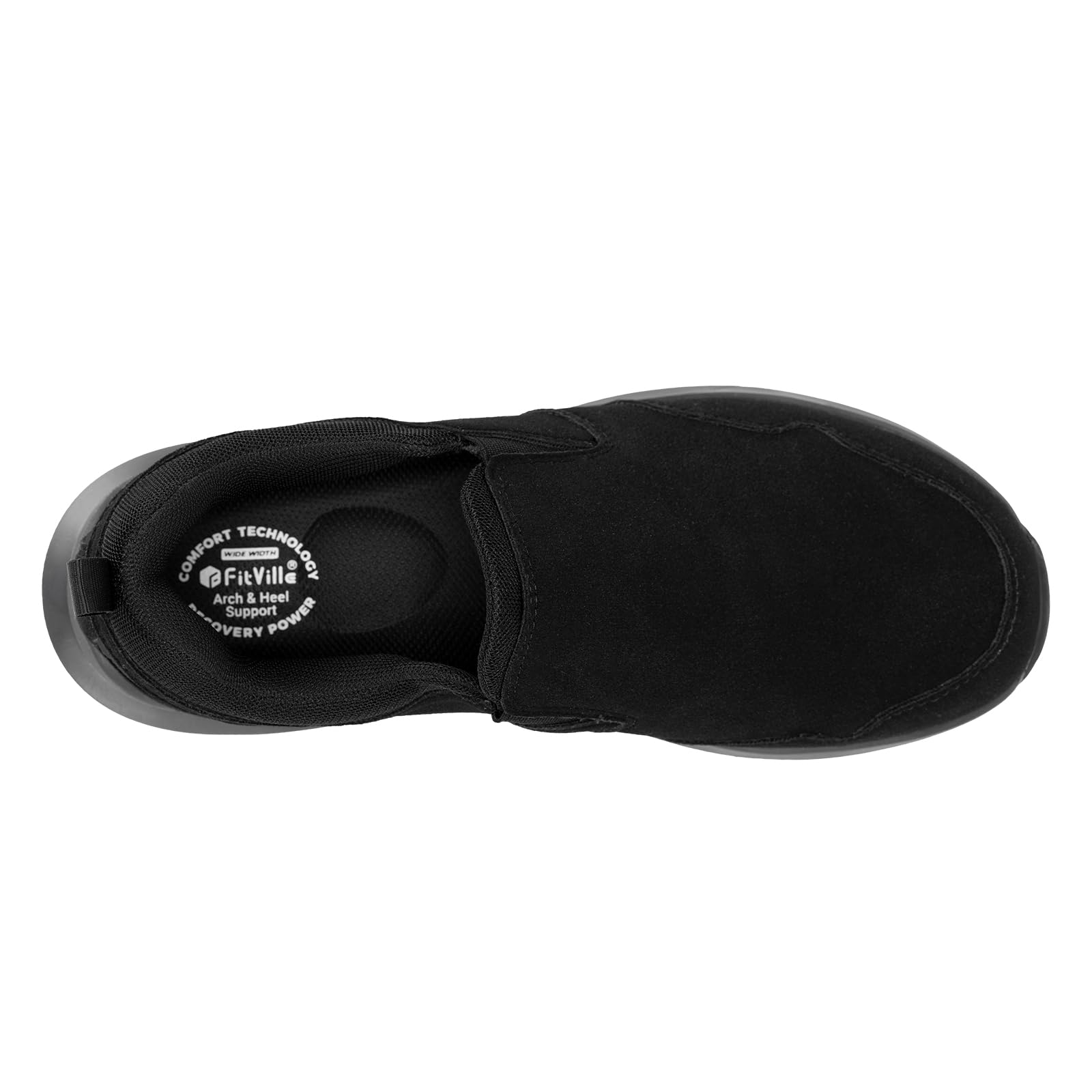 FitVille Scarpe Uomo Senza Lacci Pianta Larga Loafer e Mocassini Scarpe da Camminata Escursionismo Trekking Antiscivolo Casual Slip-on Sneakers