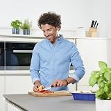 Tefal Ingenio Ice Cuchillo Utility 11 cm, acero cepillado, cuchillo de una sola pieza, mango remachado, negro, 11 cm, K2320914 - 9