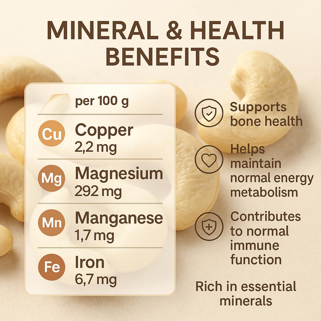 GiDeli Cashewkerne Ganze ungesalzen im Eimer reich an proteinen, vitaminen & mineralstoffen naturbelassen ohne zusatzstoffe, vegan 20kg