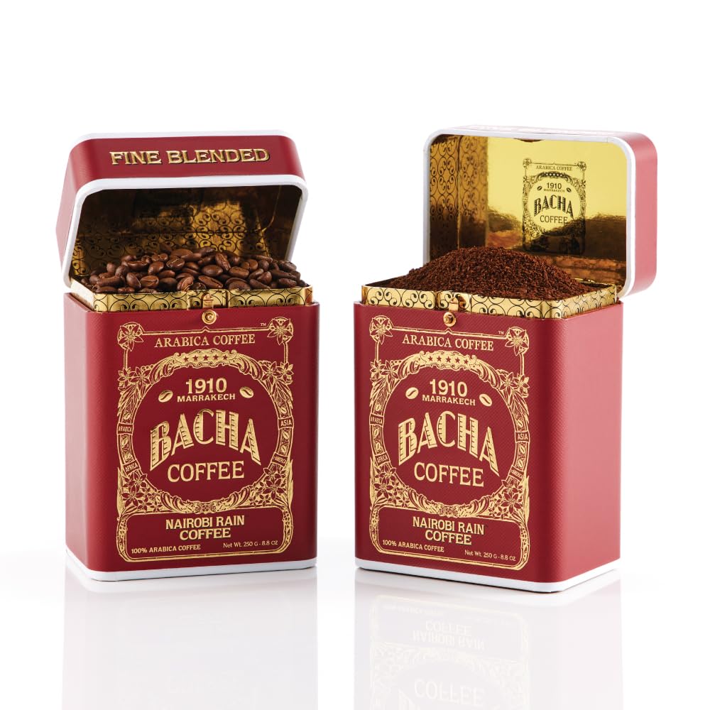 Nairobi Rain Fine Blended Signature Nomad Collection, 100% Arabica Specialty Coffee, Whole & Ground Beans Bundle