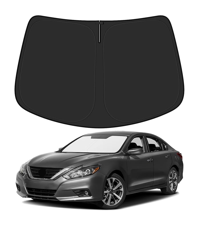 Protetor Solar para Para-brisa BIBLOZ Compatível com Nissan Altima 2013 a 2018, Dobrável, Material Refletivo PET, Modelo RCTL12-01