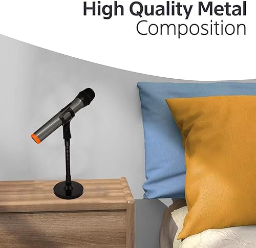 Miniatura 3 de Soporte de micrófono para montaje de pared de podio con brazo flexible de cuello de cisne de 6 pulgadas, base de contrapeso de 6 pulgadas, soportes