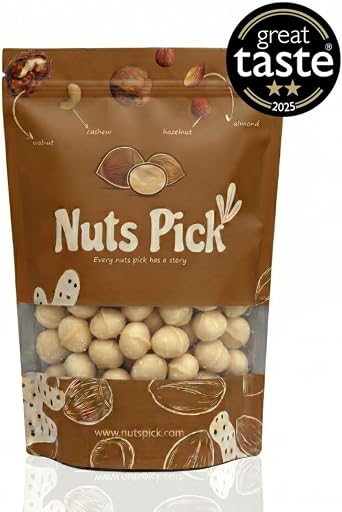 Roasted Salted Macadamia Nuts – Premium Whole Macadamias Roasted in Small Batches with Sea Salt | Creamy & Crunchy Snack | Vegetarian Friendly | Multi-Pack 250g