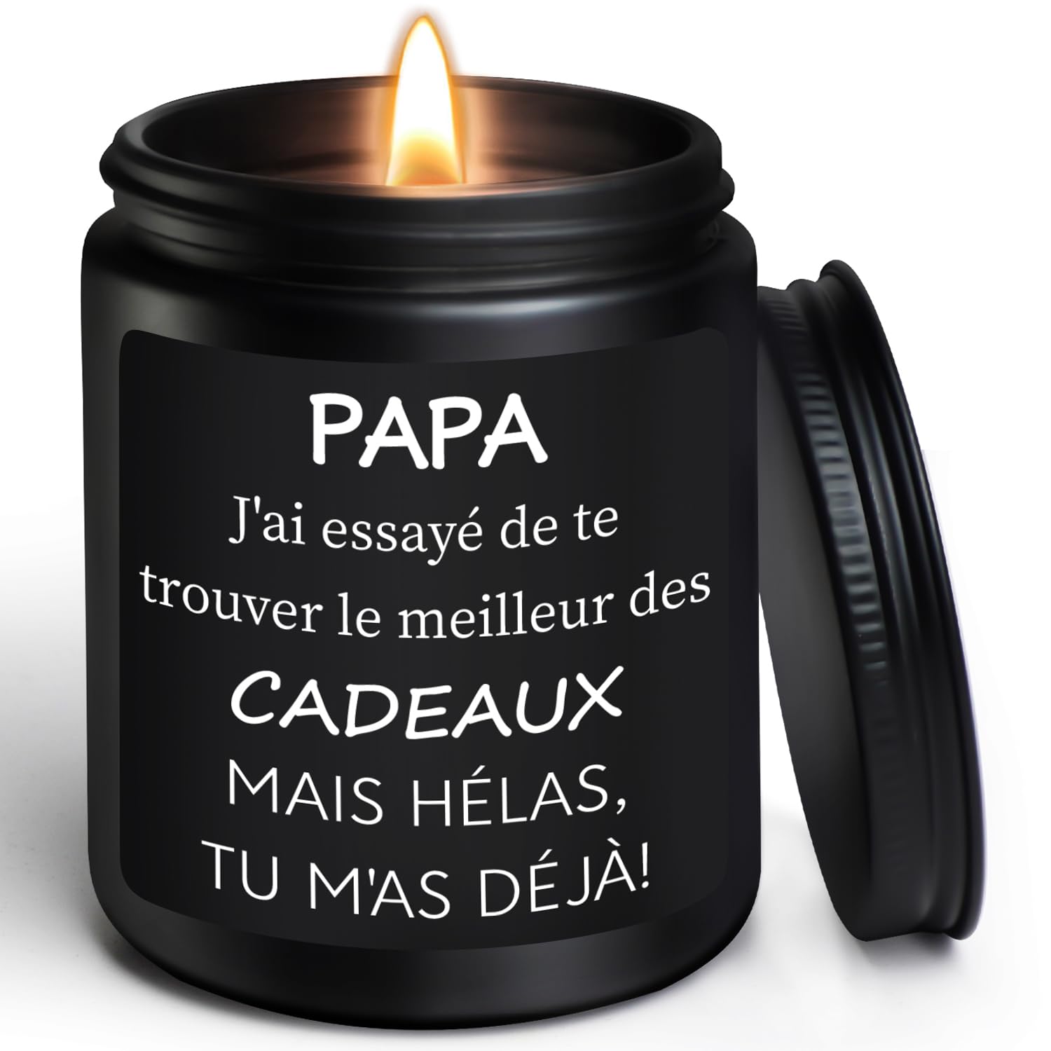 Bois de Santal Bougie Parfumée 200g Cadeau Fête des Pères Original