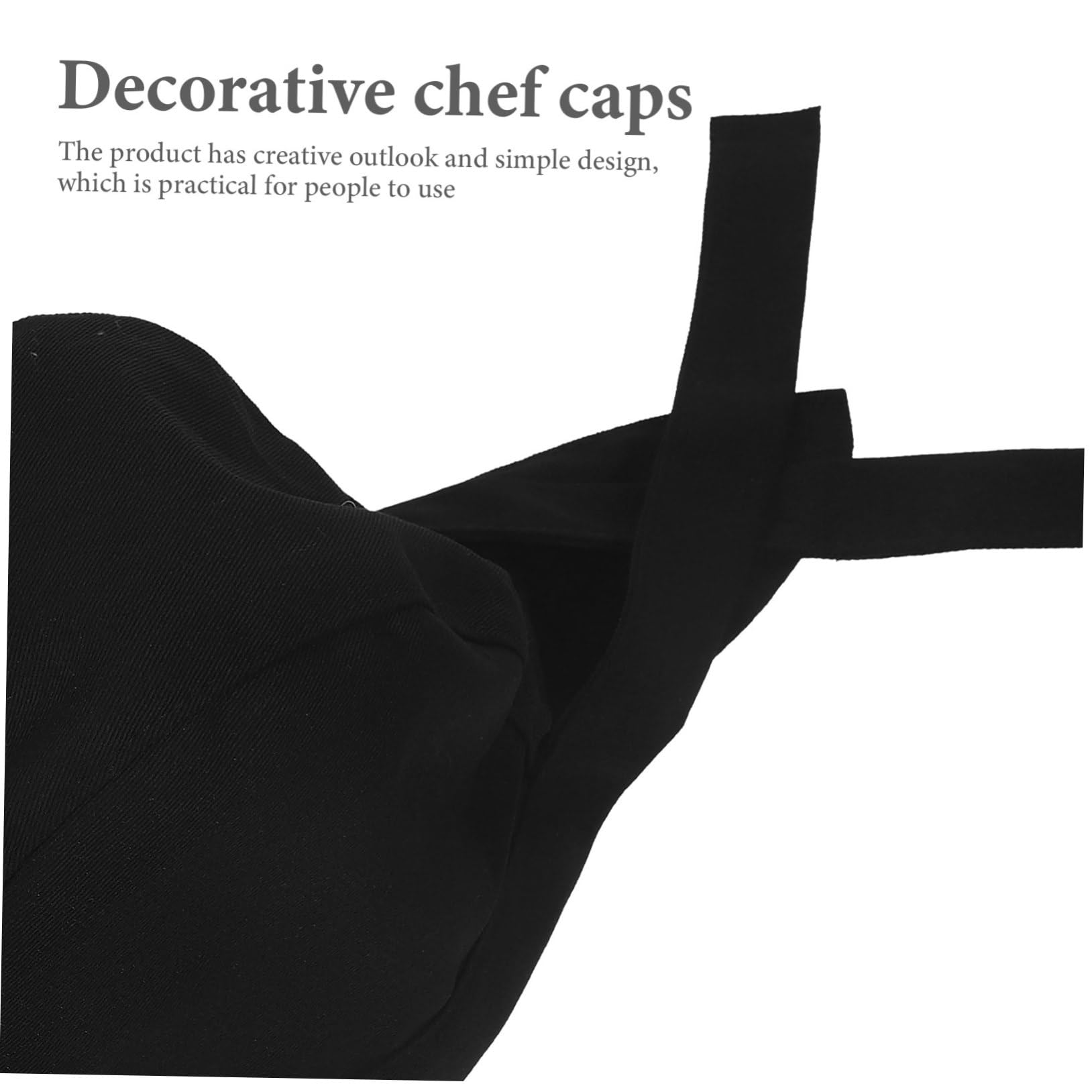 BESPORTBLE Gorros de Chef Unisex para Restaurante y Cocina, Tejido Resistente, Diseño Turbante Clásico, Negro, Pack de 6 Unidades, Adecuado para Chefs y Personal de Servicio en Hostelería
