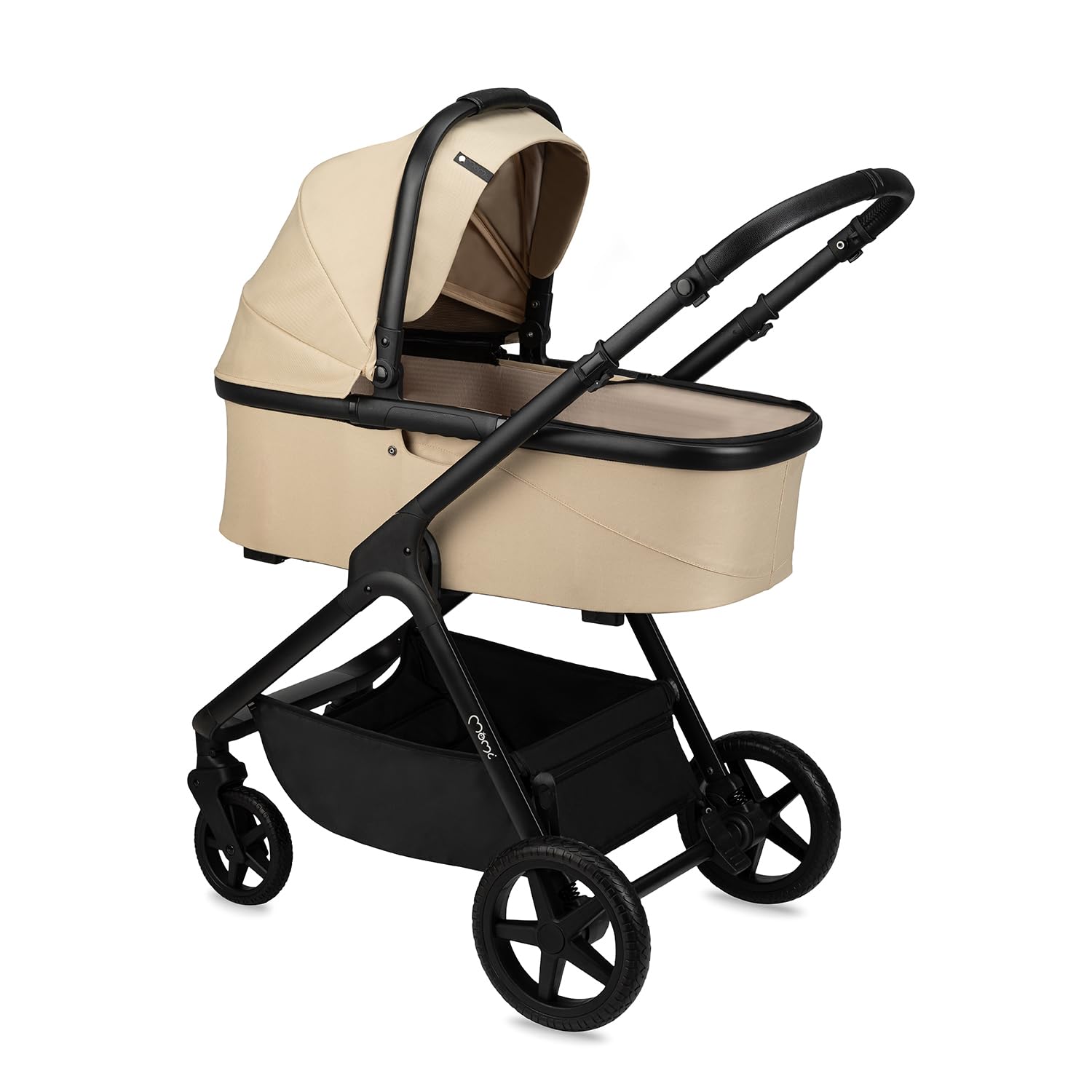MoMi GISELLE Kombi-Kinderwagen 2 in 1 mit Buggy-Funktion, 5-Punkt-Sicherheitsgurt, ab dem 1. Lebenstag, bis 22 kg Körpergewicht (Buggy), Einkaufskorb, Matratze, Regenschutz und Wickeltasche