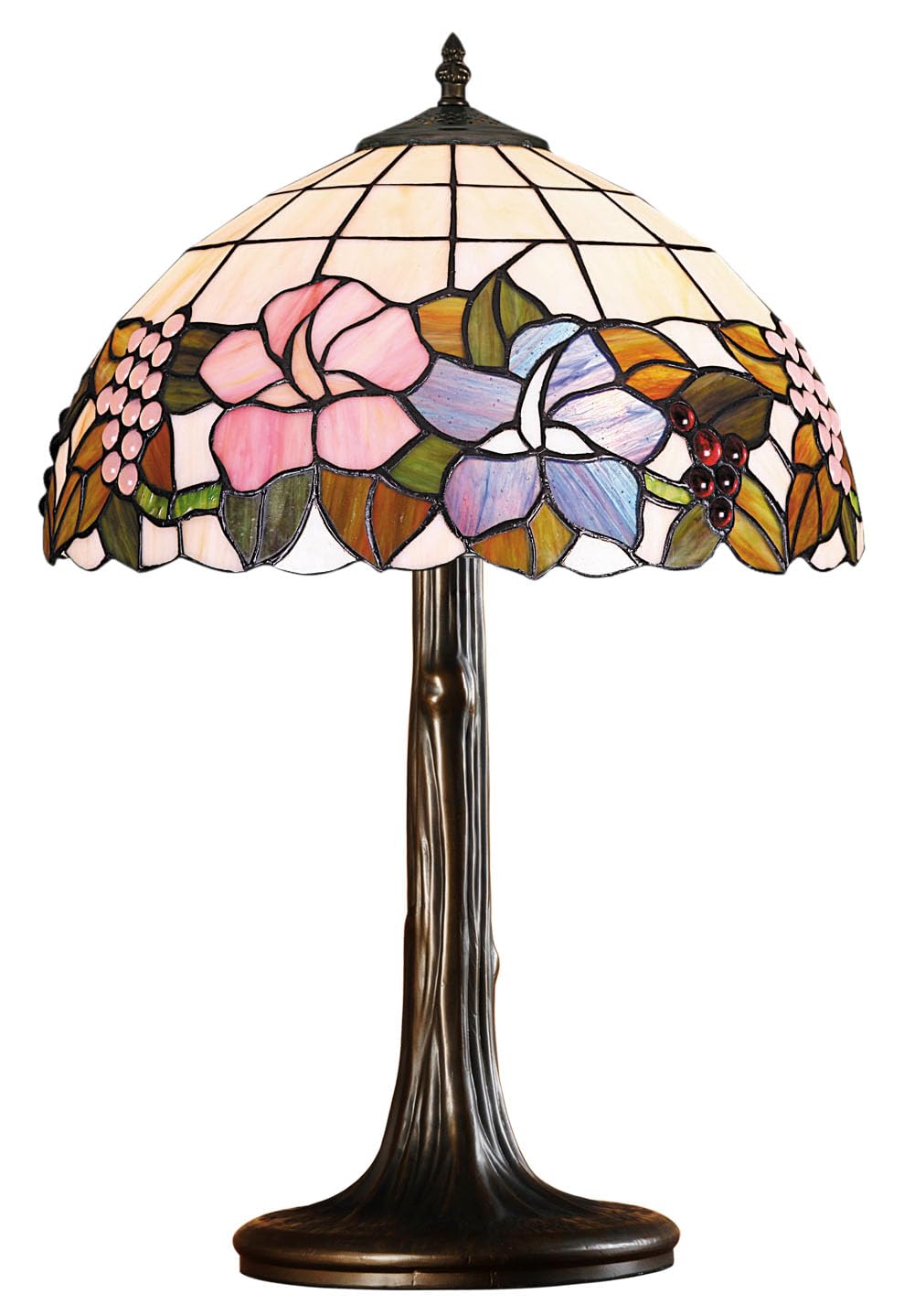 Lighting Supermarket Multicolor Lily Medium Tiffany Style Stained Glass Table Lamp