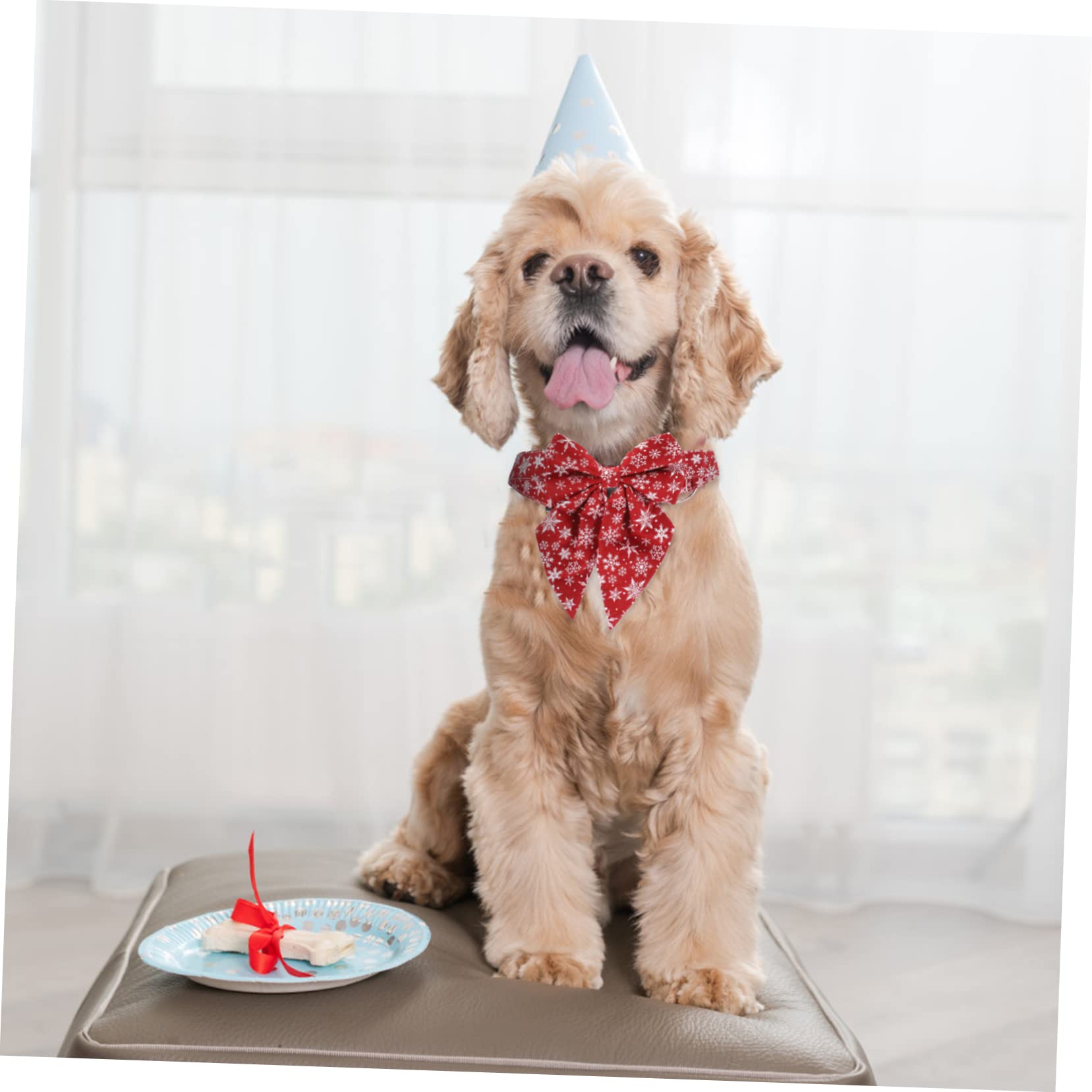 BESPORTBLE 3pezzi Collare Regolabile Per Gatti e Cani Con Fiocco Natalizio Collare Di Sicurezza Per Animali Domestici Per Feste Compleanni e Foto Di Natale