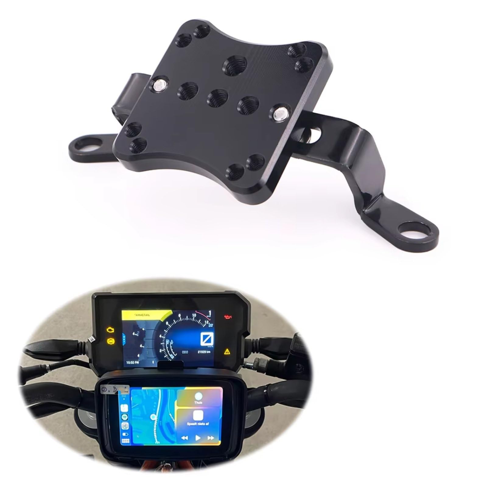 Moto Support Téléphone Compatible avec Ducati pour Monster 795 2011 2012 2013 2014 2015 Support De Montage pour Tachygraphe De Moto, GPS, Navigation, Téléphone