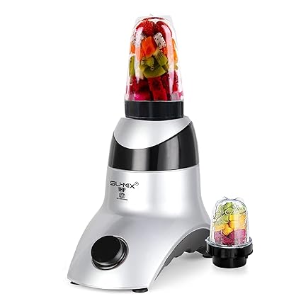 Su-mix ORNBMA21 1HP Mixer Juicer Grinder with 2 Jars (1 Large Bullet and 1 Small Bullet) - Black