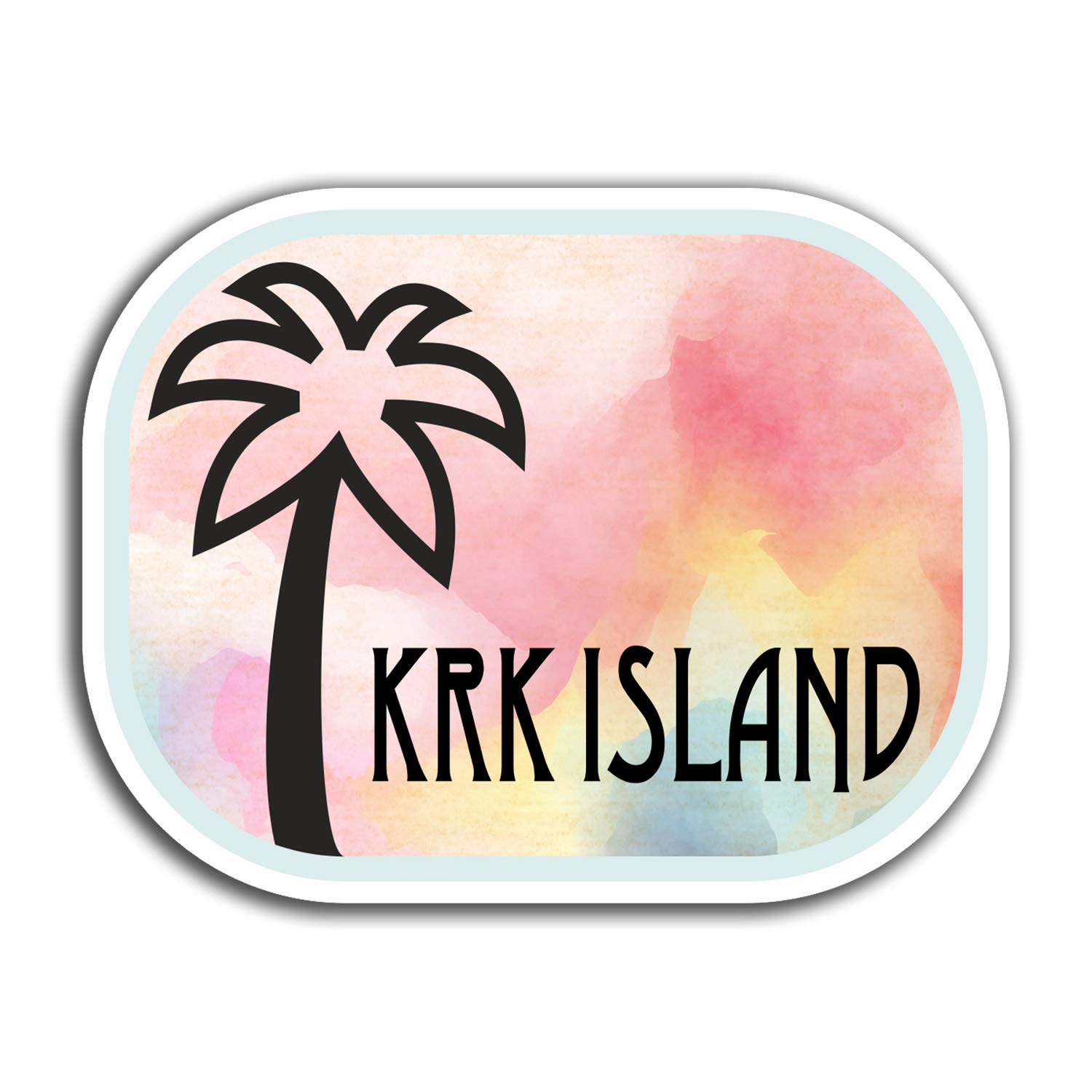 2 x 10cm Krk Island Fun Vinyl Stickers - Travel Sticker Laptop Luggage #23325 (10cm Wide)