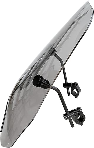 Miniatura 7 de FATECIM Parabrisas de motocicleta de humo de 15 pulgadas, deflector de viento universal para Harley Davidson Honda Kawasaki Suzuki Triumph Yamaha