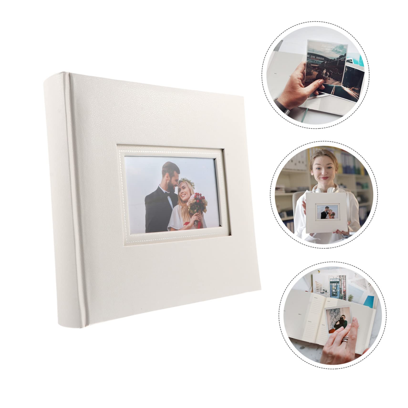 Álbum de Fotos de Bolsillos 200 Ranuras Pp y Papel Blanco | Diseño Elegante, para Guardar Fotos y Postales, Formato 4r y 6 Pulgadas