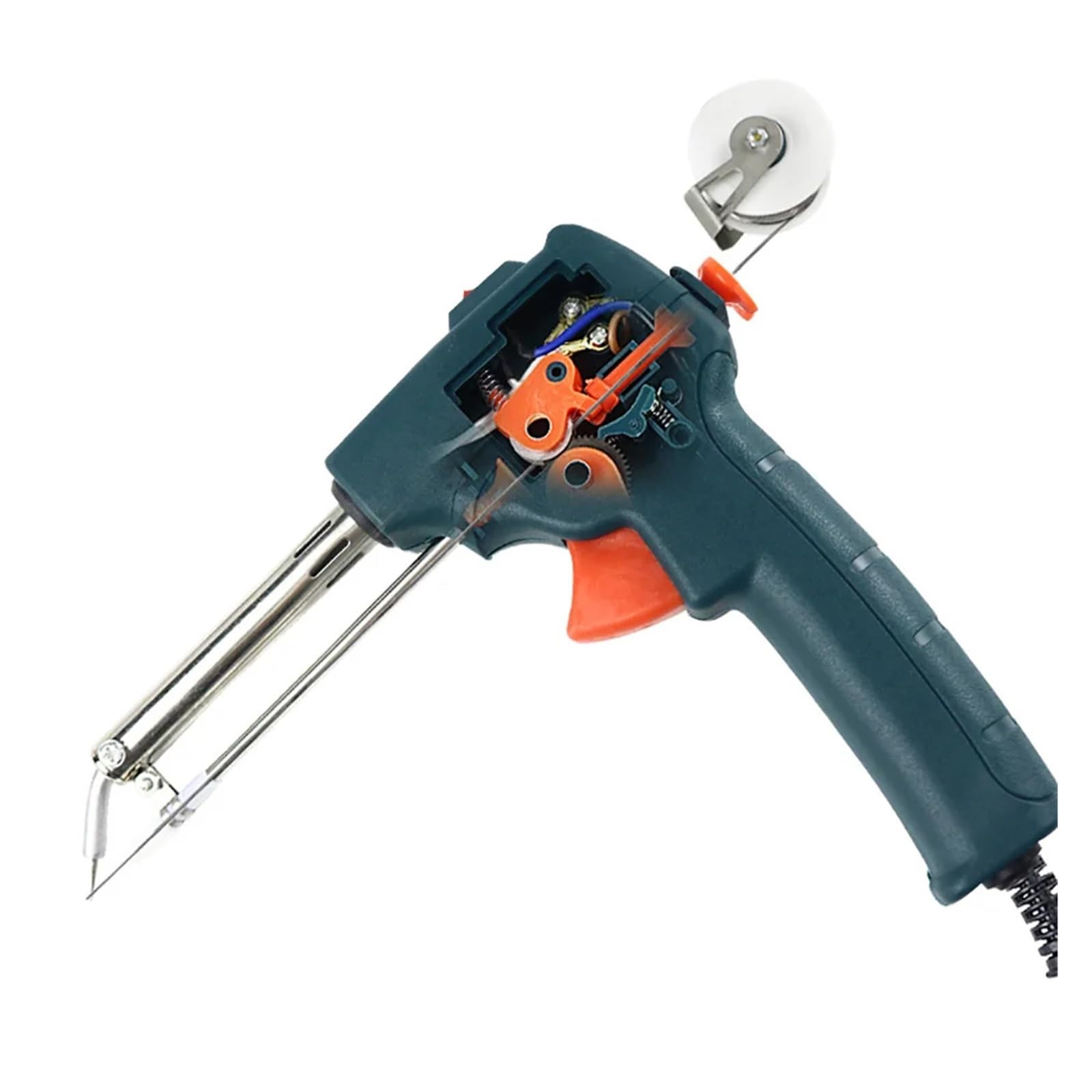 Kit De Soldador Eléctrico Calefacción Externa 60W, Alimentador Estaño Semiautomático, Punta Pistola, Alambre Con Ventosa, Pinzas Antiestáticas For Soldar Calentamiento Preciso(5PCS yellow)