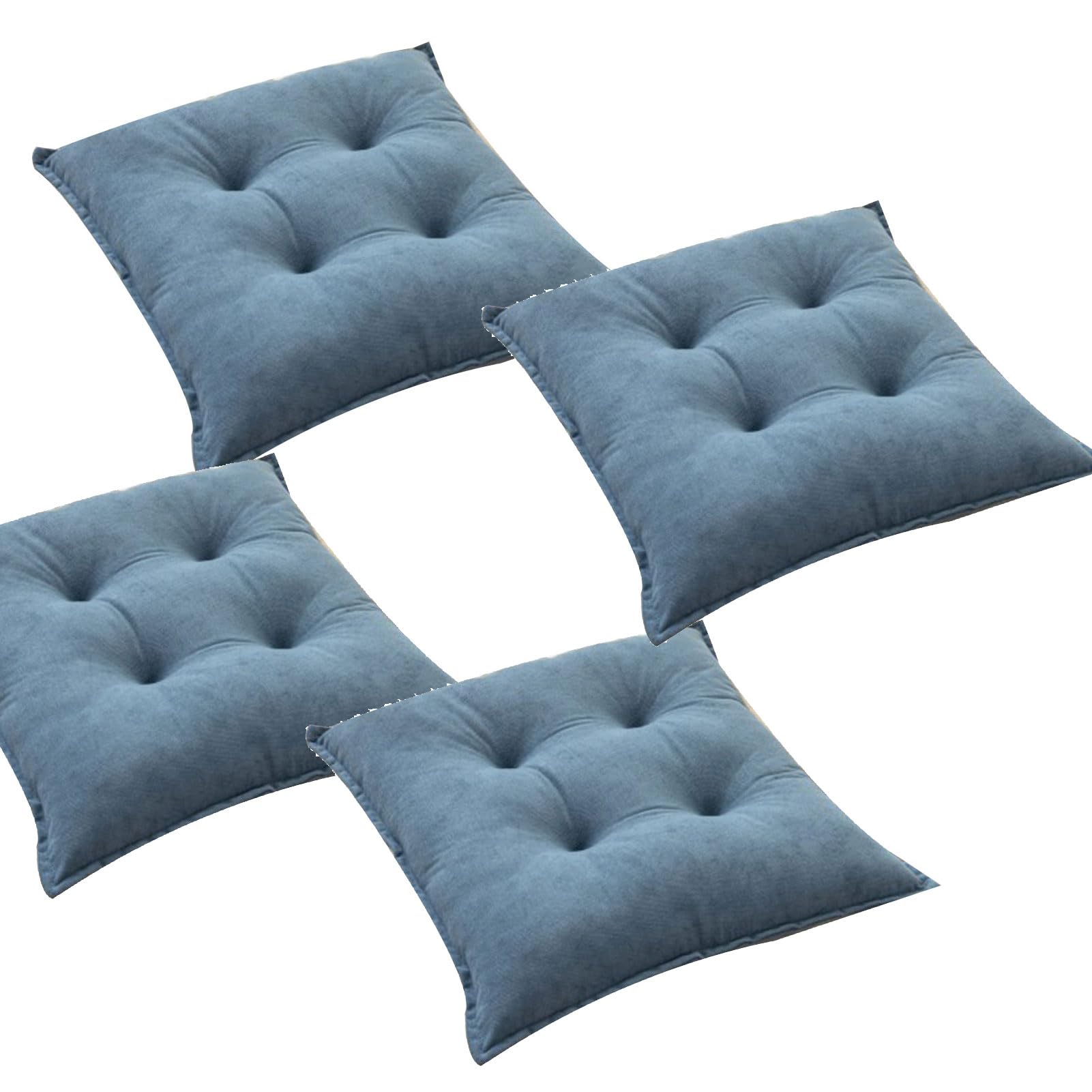 Coussins de chaise extérieur et salon lot de 4 galettes confort pour coin cheminée