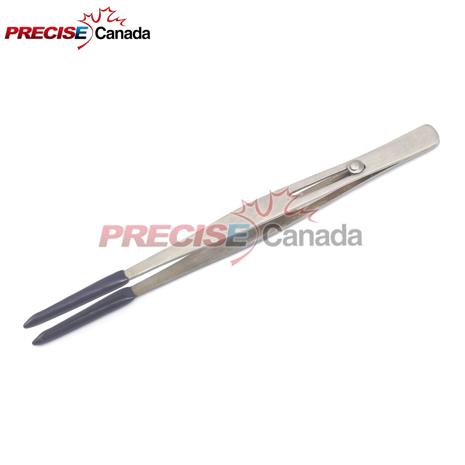 6-1/2 Inch Slide Locking Tweezers With Soft Rubber Tips - Non-Marring For Jewelry & Hobby
