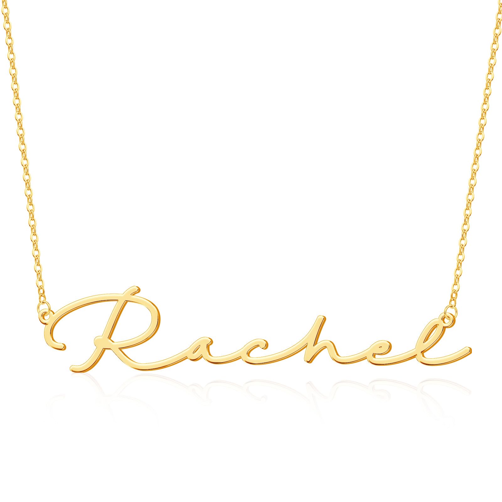Custom Name Necklace for Women, Personalized 18K Gold Plated Sterling Silver Name Necklace Customized Jewelry Gifts for Women