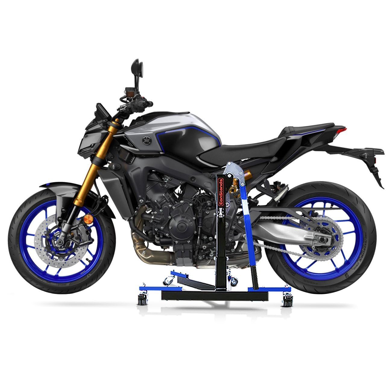 Caballete Moto Elevador Central EVO Azul sin Adaptador específico