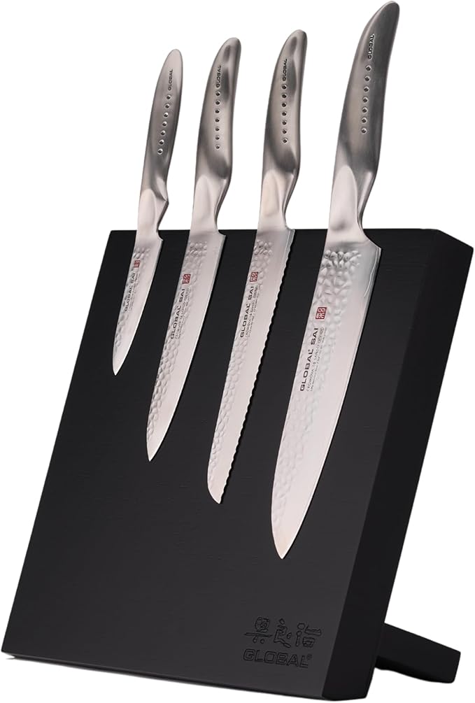 Set Cuchillos Cocina 5 Piezas Acero Inoxidable Base Magnética miniatura 3