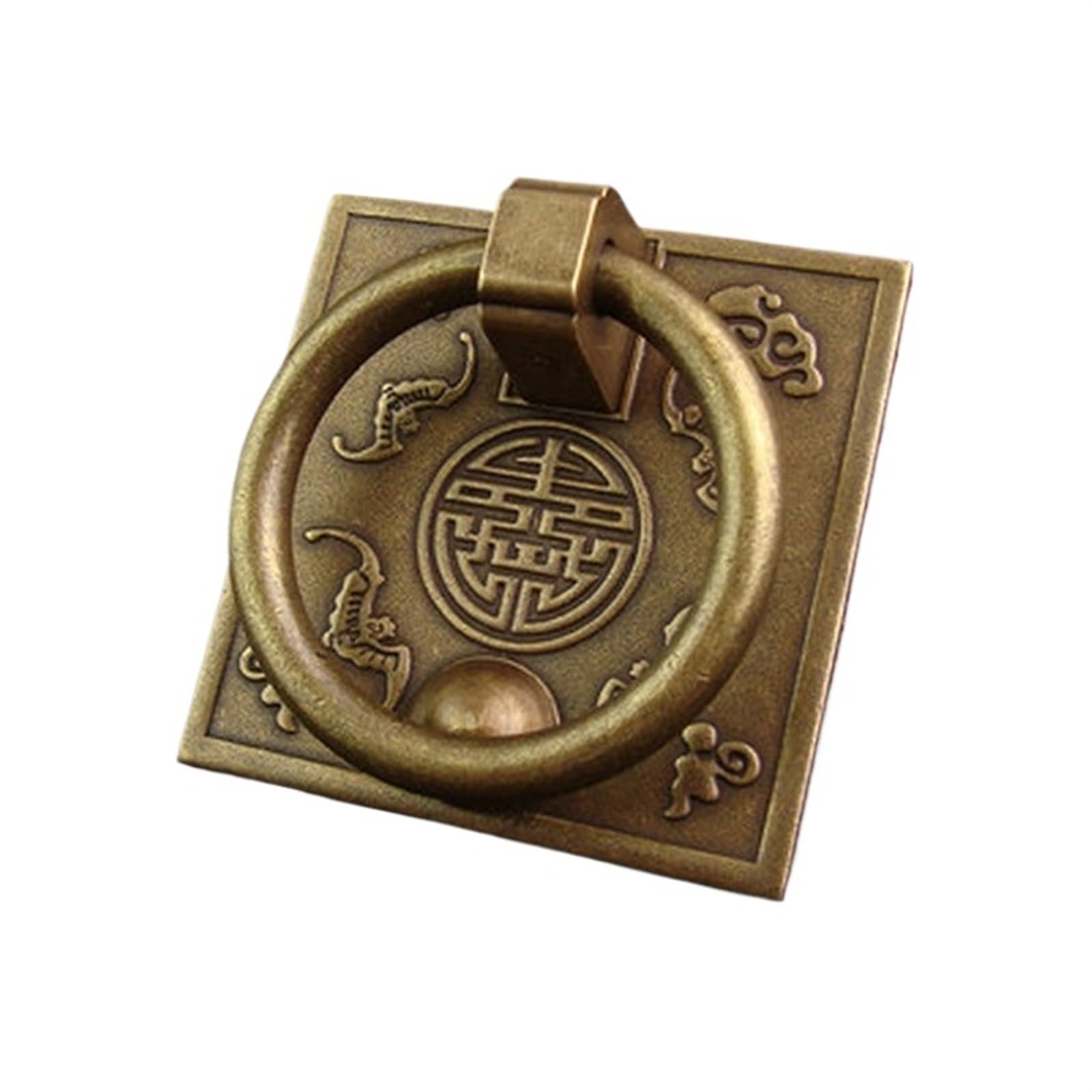 Luoaxinn Bronze Color Door Knocker Decorative Door Knockers Squar Handles Bronze Cabinet Drawer Knobs Knocker Brass Kitchen Knob Pull