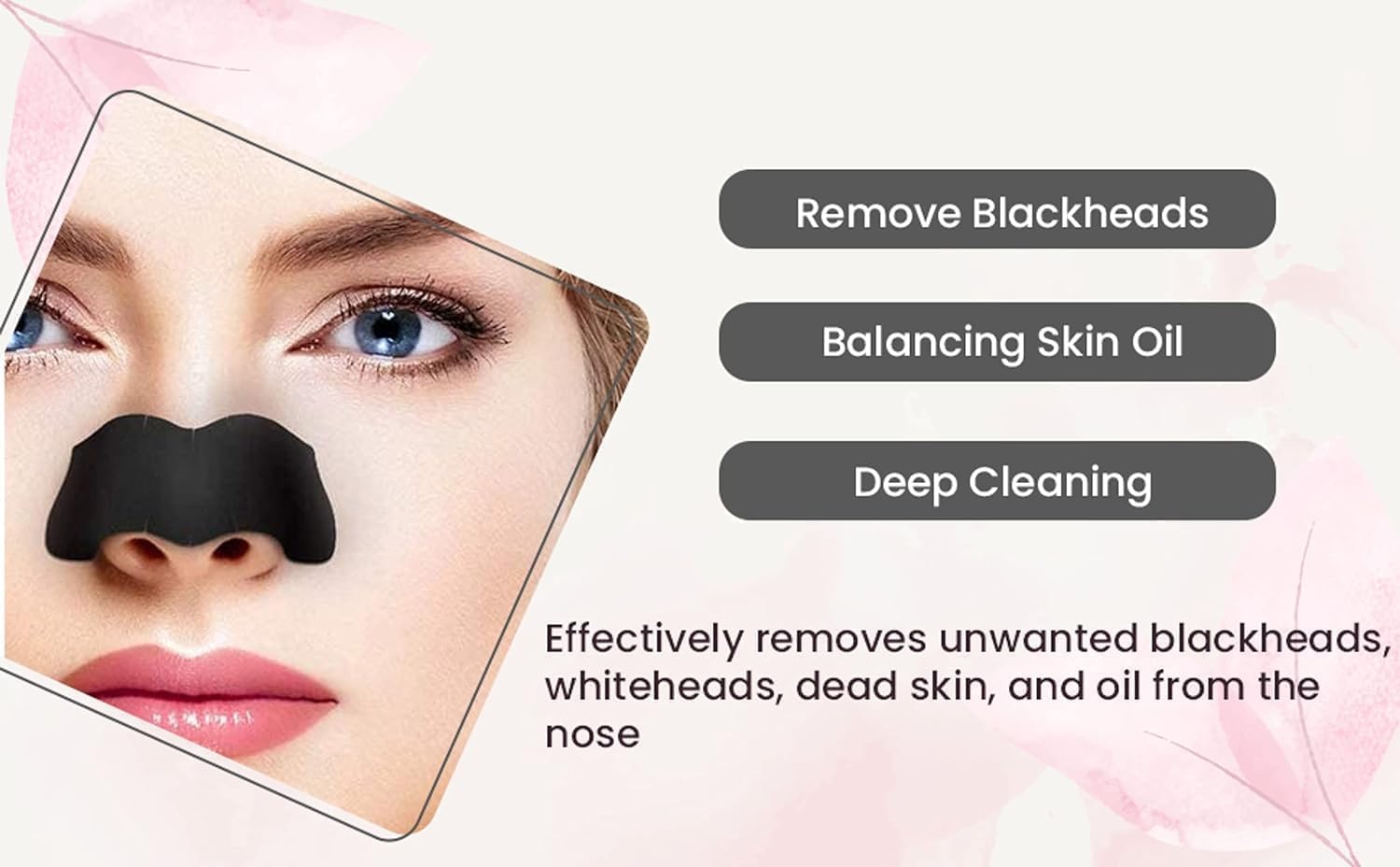 Trendy Styler Nose Strips, Blackhead Remover Remover & Pore Cleanser Skincare Cleansing Charcoal Patch Peel Off Nose Sticker for Women and man (PACK OF 5) 2