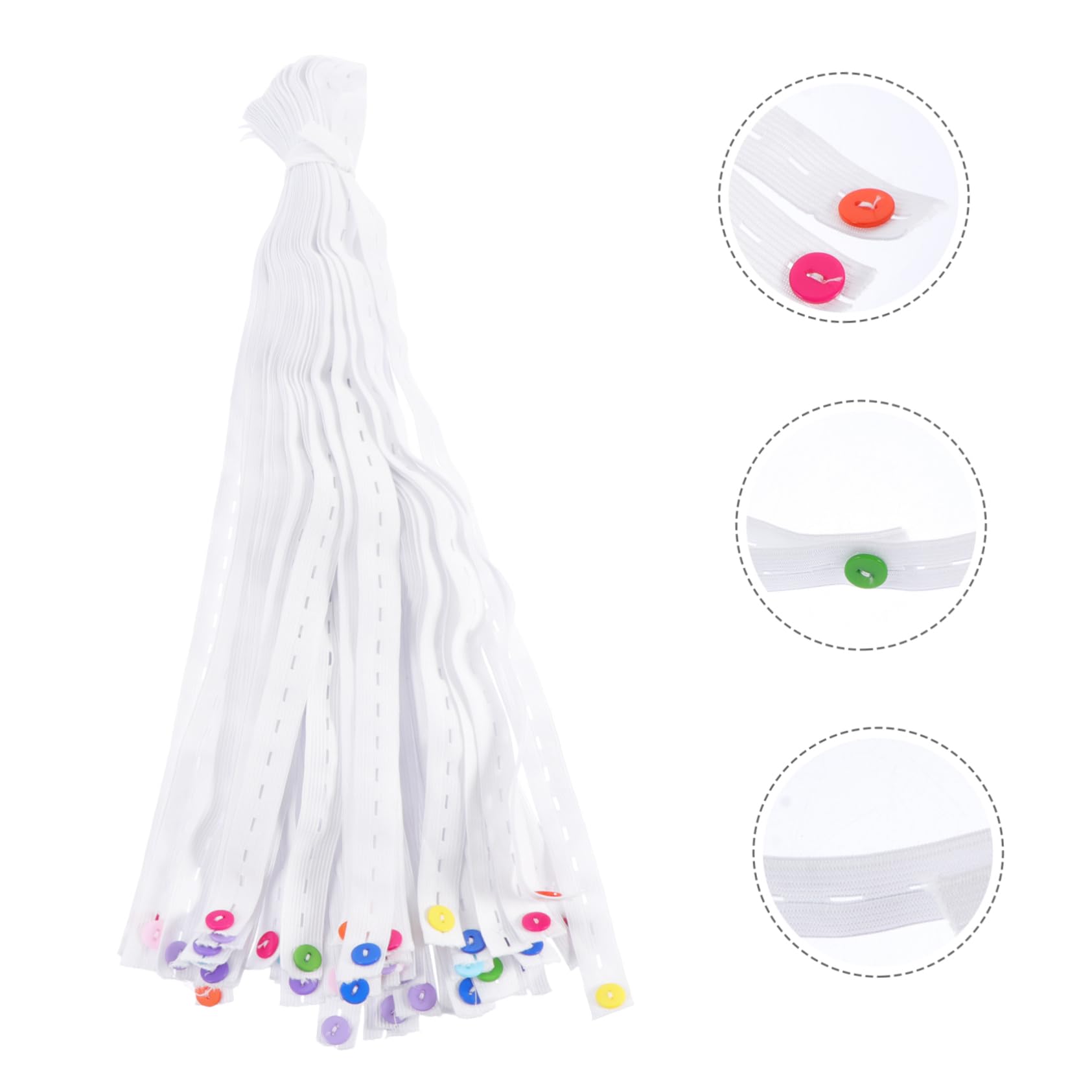 HAPINARY Djustable Diaper Fasten Belt Buckles 50pcs Diaper Clamp for Baby for Reusable Baby Diapers