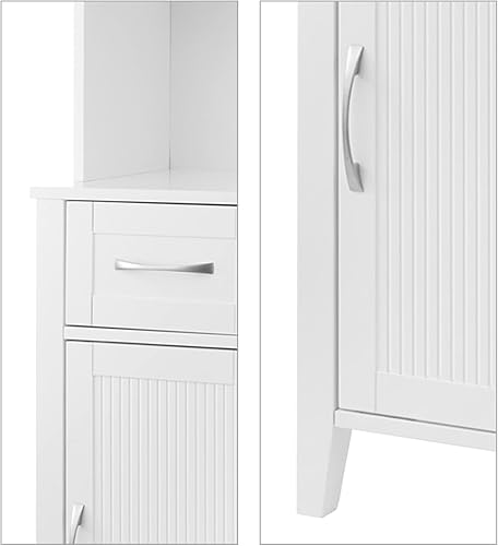 Miniatura 103 de Elegant Home Fashions Dawson Collection clóset de pared con estantes, color blanco Blanco,Gris,Espresso oscuro,Espresso,Blanco y