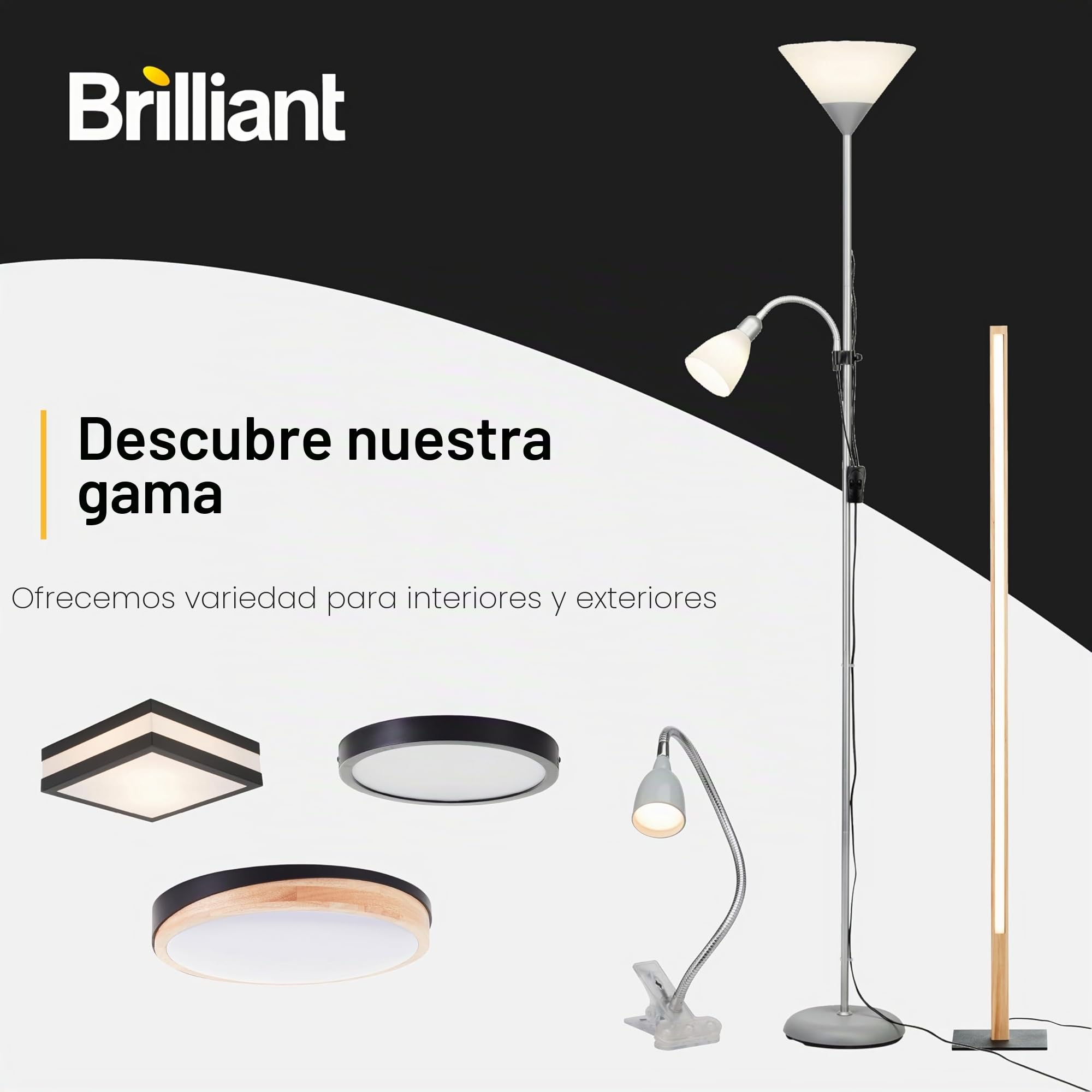 Brilliant 96186/06 Irvin - Lámpara de pared para exteriores (metal y cristal, 1 bombilla E27, 60 W), color negro