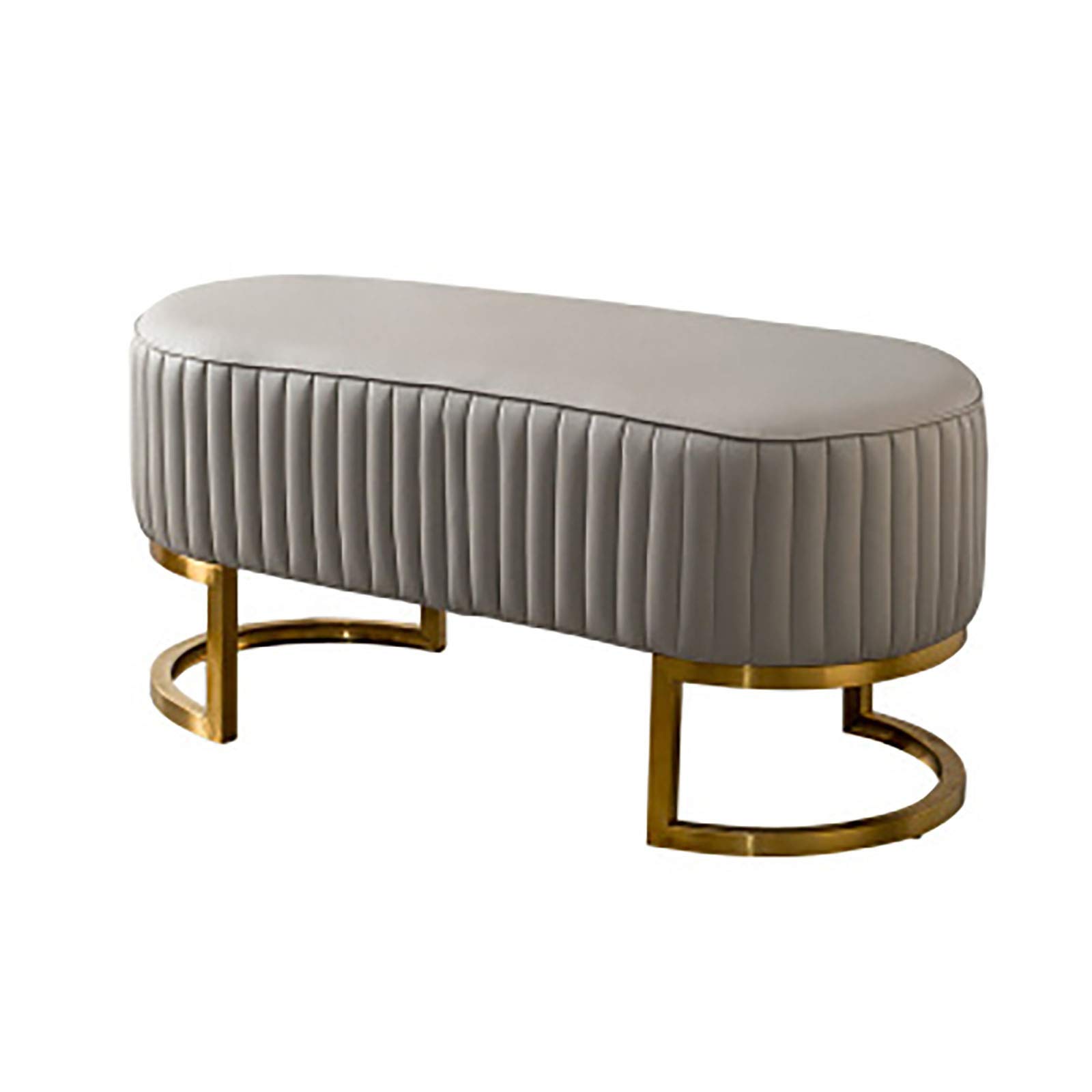 Repose-pieds ottoman rond en cuir bleu clair pour créer un coin détente chaleureux
