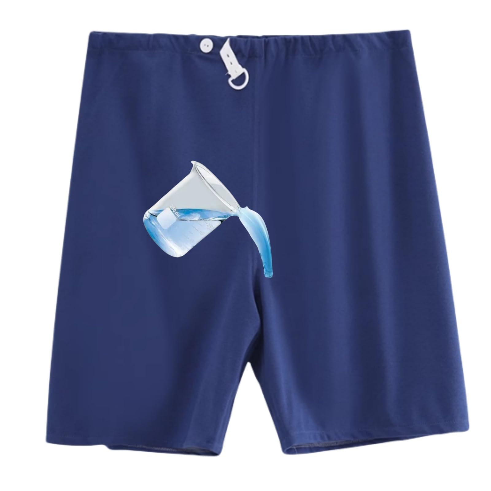 WEEOATAR Waterproof Patient Care Trousers,Reusable Incontinence Pants,Leak-Proof and Washable Urinary Incontinence Pants for Bedridden,Elderly,Mobility Impaired,Women on Periods(Short,Blue,L)