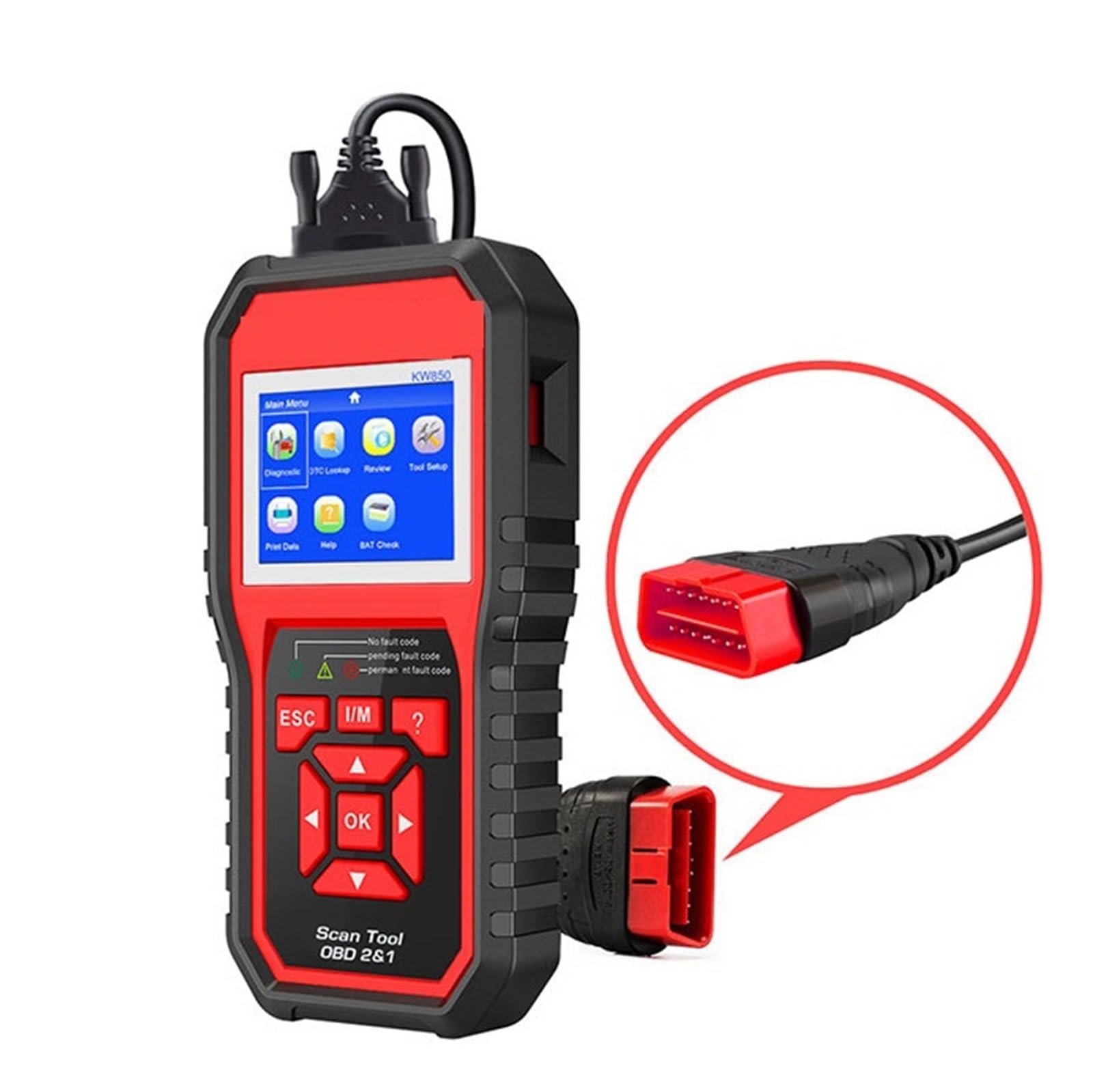 OBD2 KW850 Samochód OBD 2 Skaner Profesjonalny skaner Narzędzia diagnostyczne OBD2 Sprawdź silnik Sprawdź czytnik kodów samochodowych