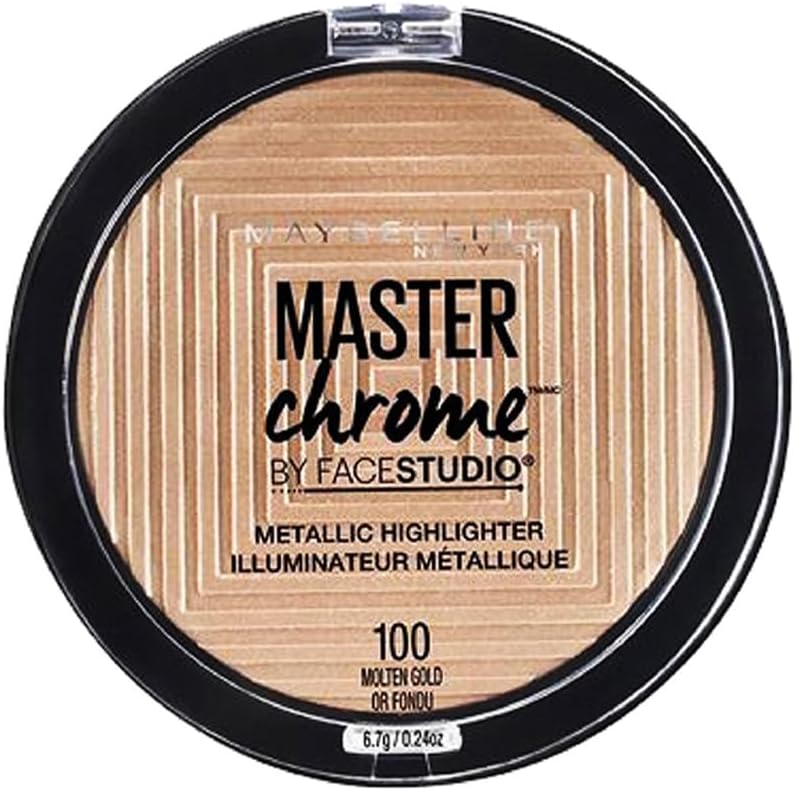 Master Chrome Metallic Highlighter Powder Makeup, Molten Gold, 1 Count