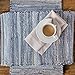 C&F Home Denim Rag Blue Rectangle Thick Placemats Set of 4 Farmhouse Country Boho Vintage Table Mats for Kitchen Dining Home Decor Fourth of July Americana Patriotic Independence Day Memorial Day