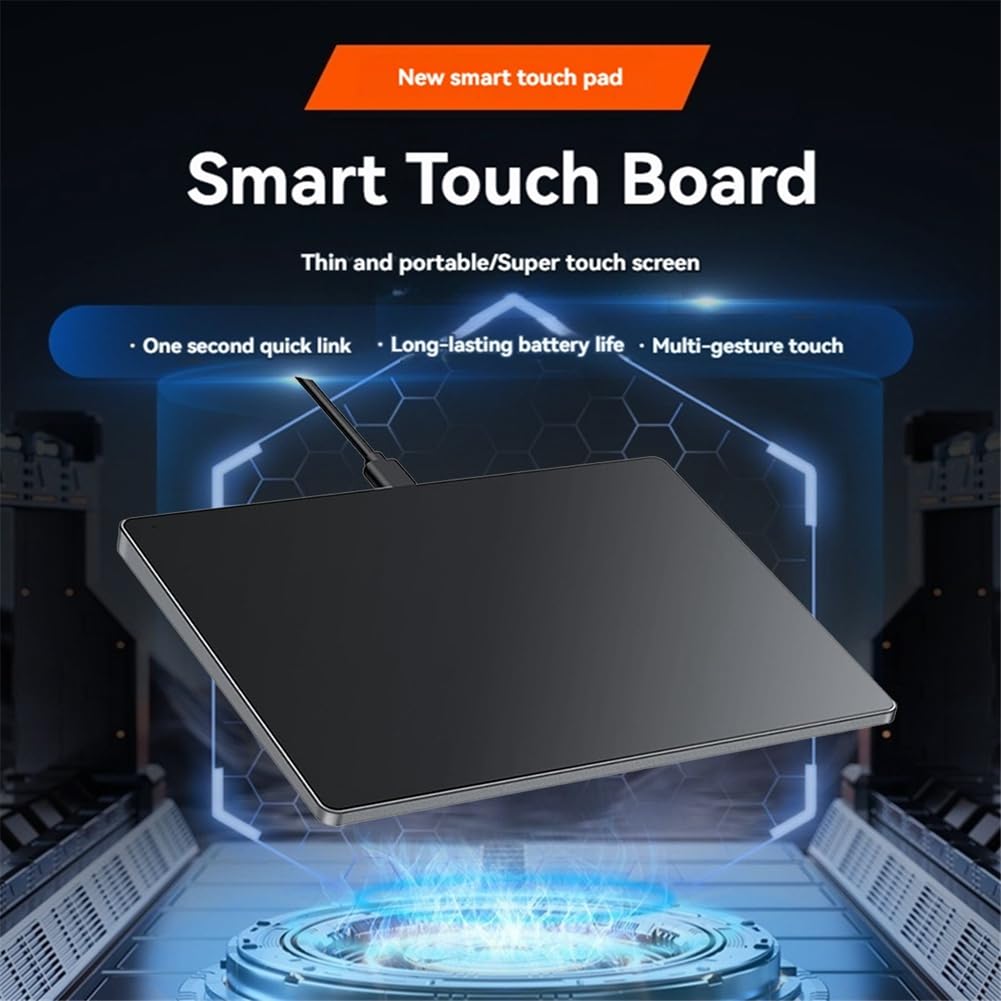 Przewodowa USB gładzik wielodotykowy, cienka mysz Touchpad do komputera stacjonarnego/notebooka/laptopa, czarna