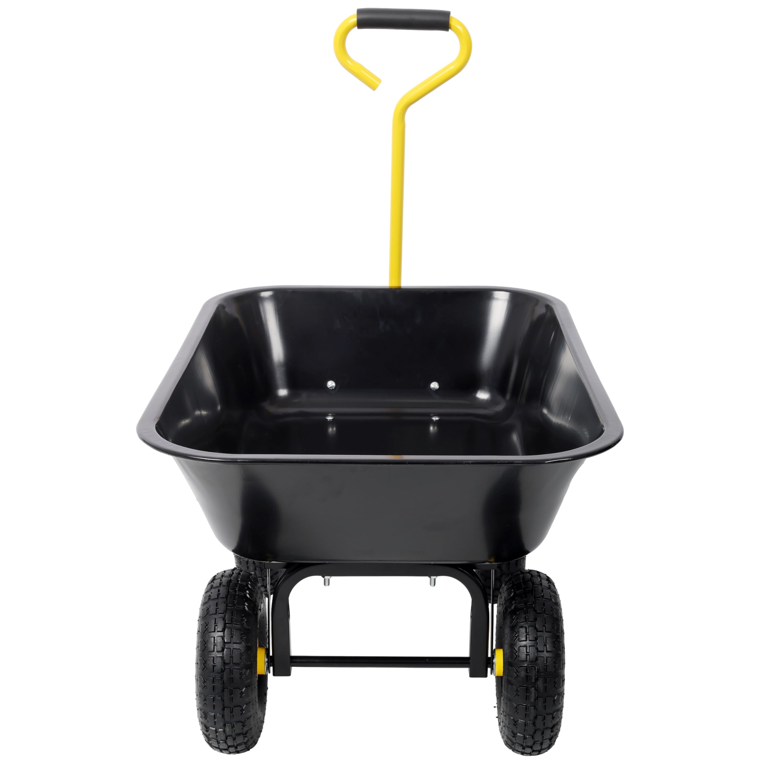 HeavyDuty 4-Rad-Schubkarre, 299 kg, Gartenkipper, 1,2 m³, mit QuickRase-Funktion und 38,1 cm Luftreifen für Landschaftsbau und Hofarbeiten, Schwarz