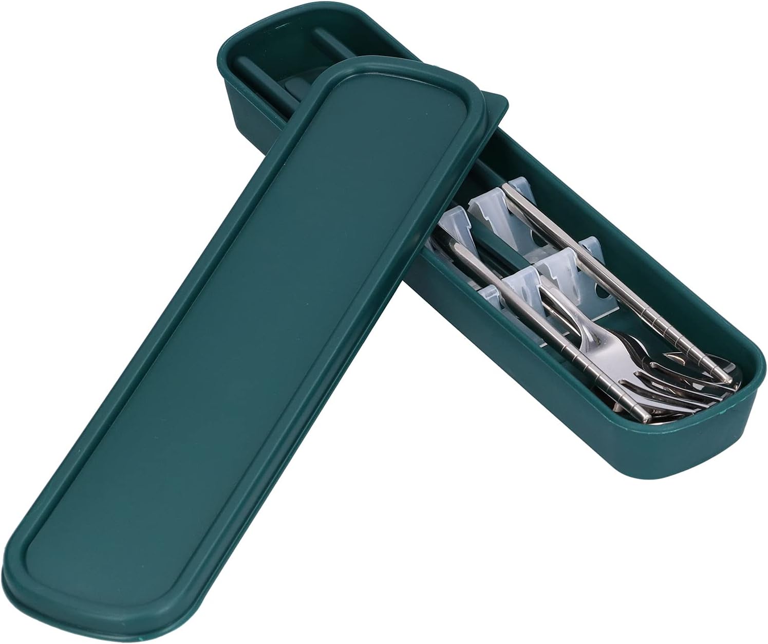 Travel Utensils Set, Stainless Steel Flatware Cutlery Tableware Set Chopstick Spoofork Kit for Kitcheoutdoor Picnic Barbecue Hiking Kitchenware