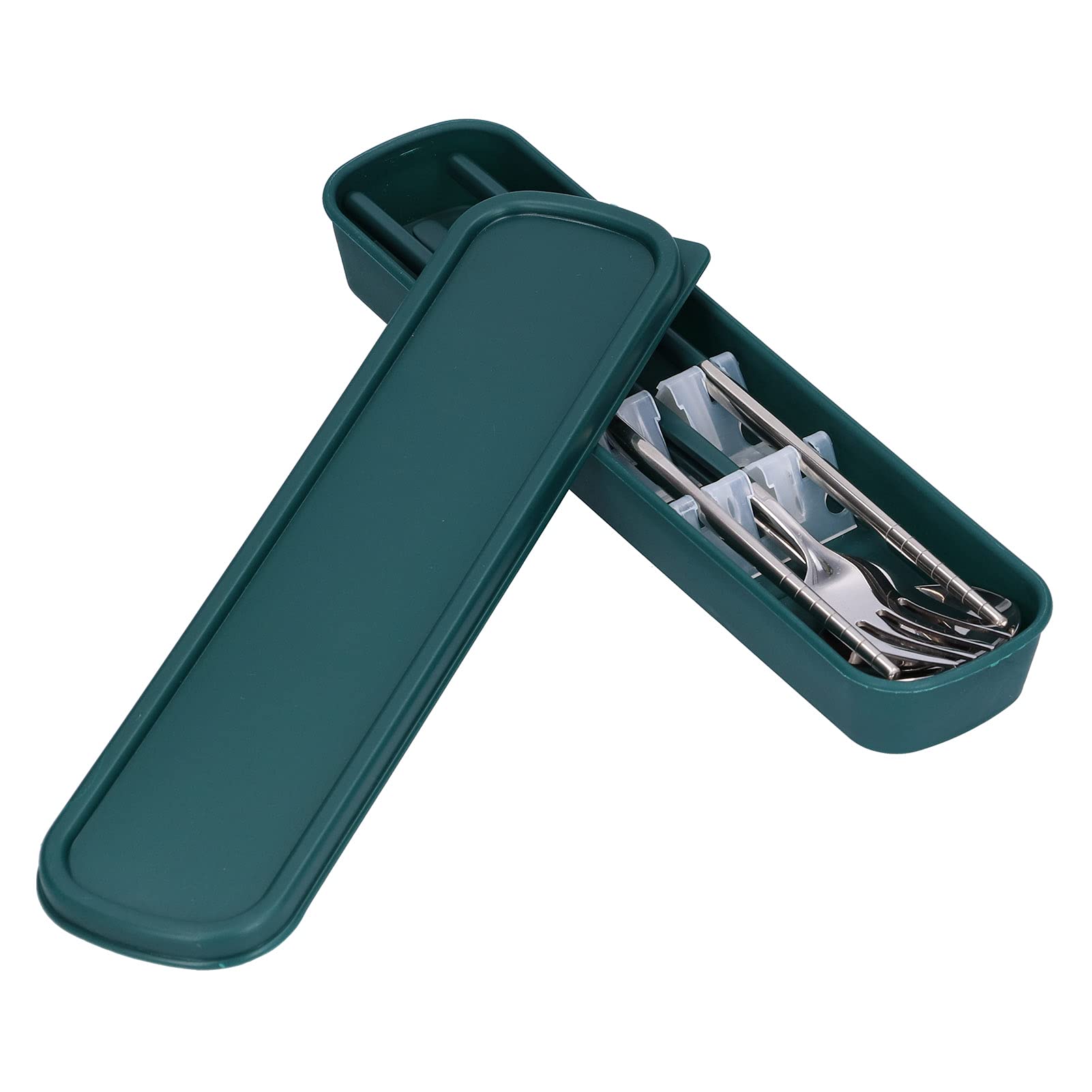 Set di Utensili da Viaggio, Posate in Acciaio Inossidabile, Set di Posate, Set di Bacchette, forchetta e Cucchiaio per Cucina, Picnic all'aperto, Barbecue, Escursionismo, Utensili da Cucina