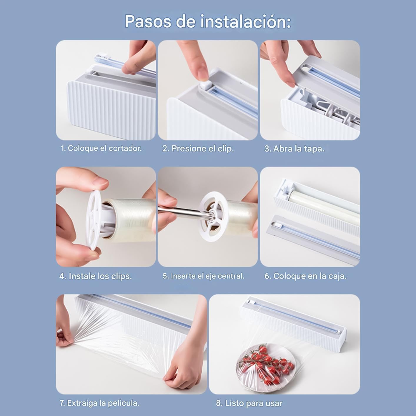 Aluminum Foil Dispenser With Cutter,Holder And Foil Cutter | With Adhesive Suction Cups Without Leaving Mark Roll Holder For Wrapping Meats In Restaurant Packaging Snacks