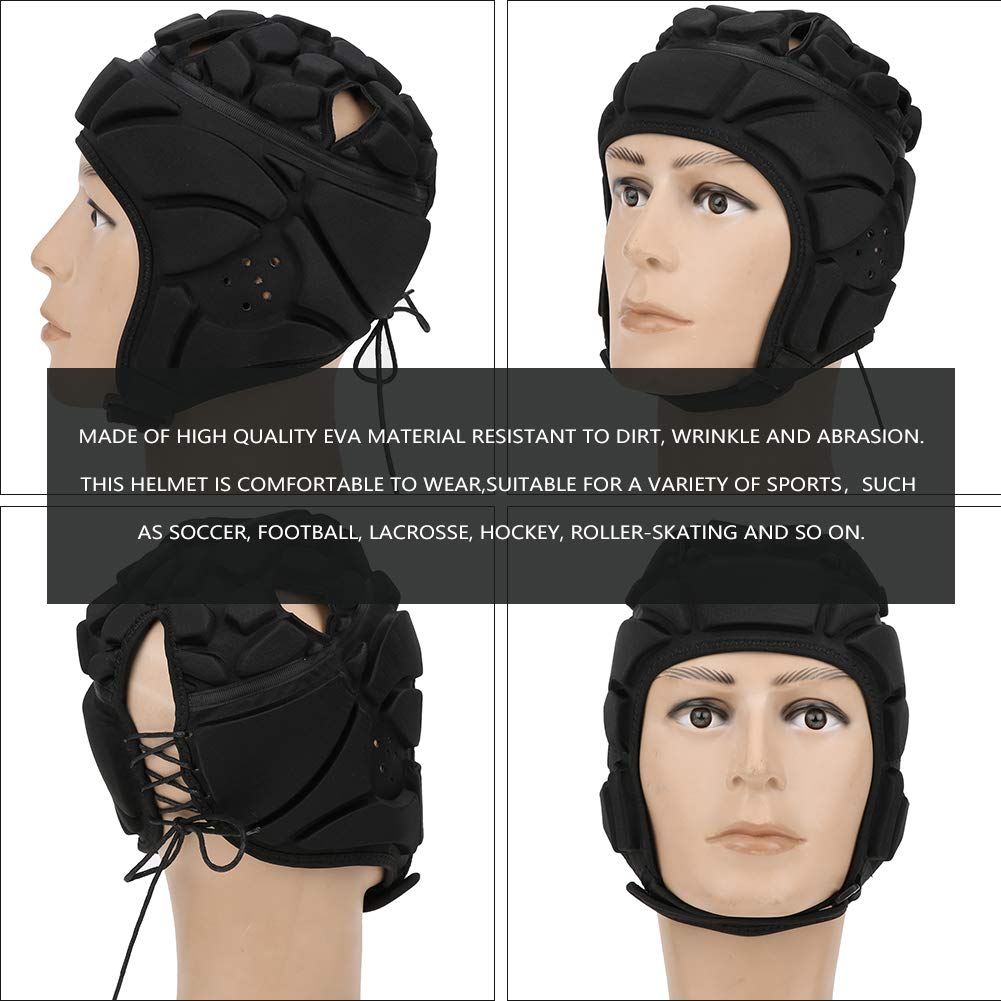 Casco Football, Casco a Guscio Morbido Adulti Bambini Bambino Gioventù, Protezione per Testa Caschetto Calcio Copricapo Imbottito Rugby per Sport Berretto Mischia Baseball