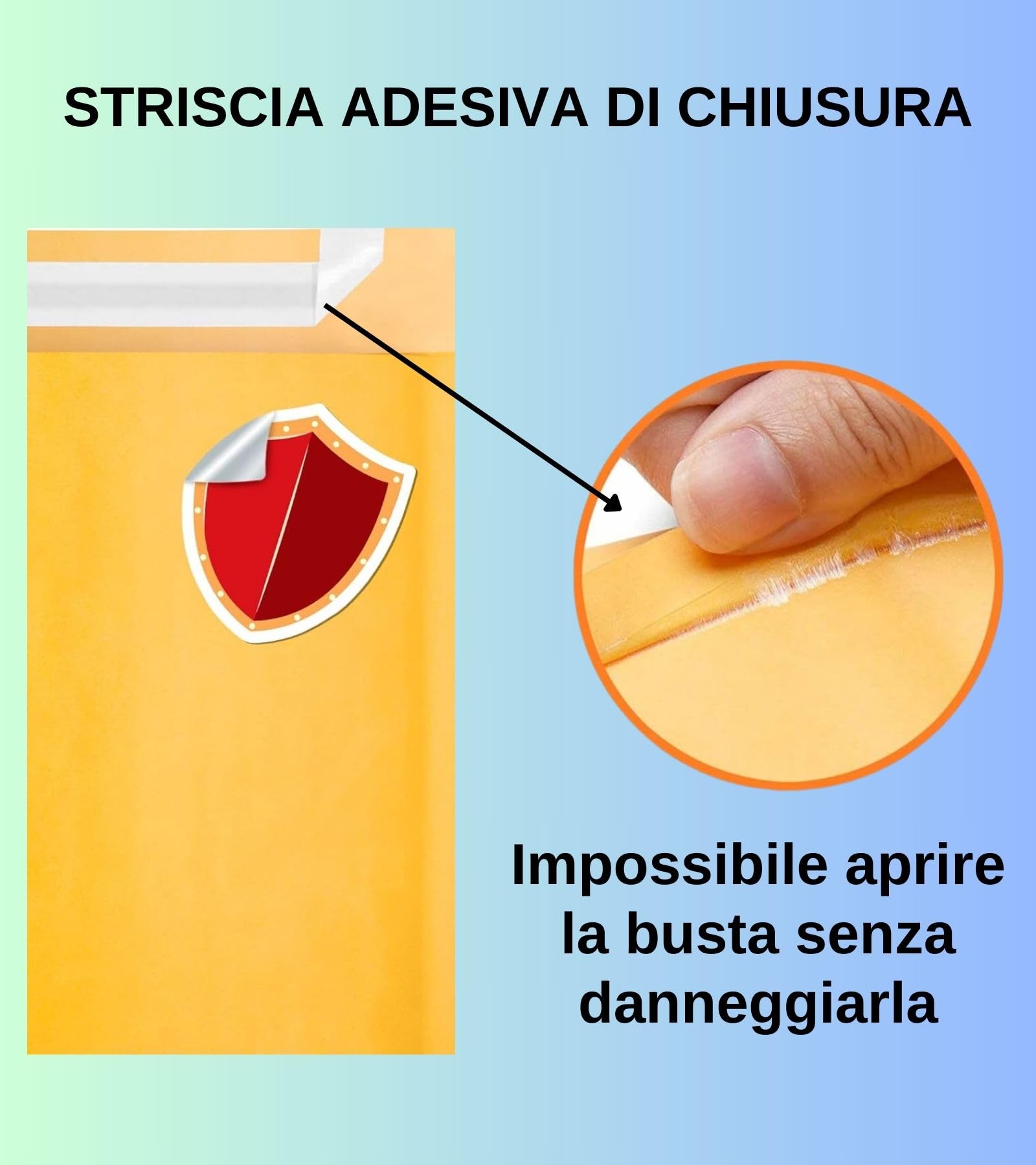 Easy8 20 Buste Imbottite per Spedizioni 150x215 mm Pluriball Bolle Aria Avana Chiusura Adesiva Gialle Protettive Materiali Fragili
