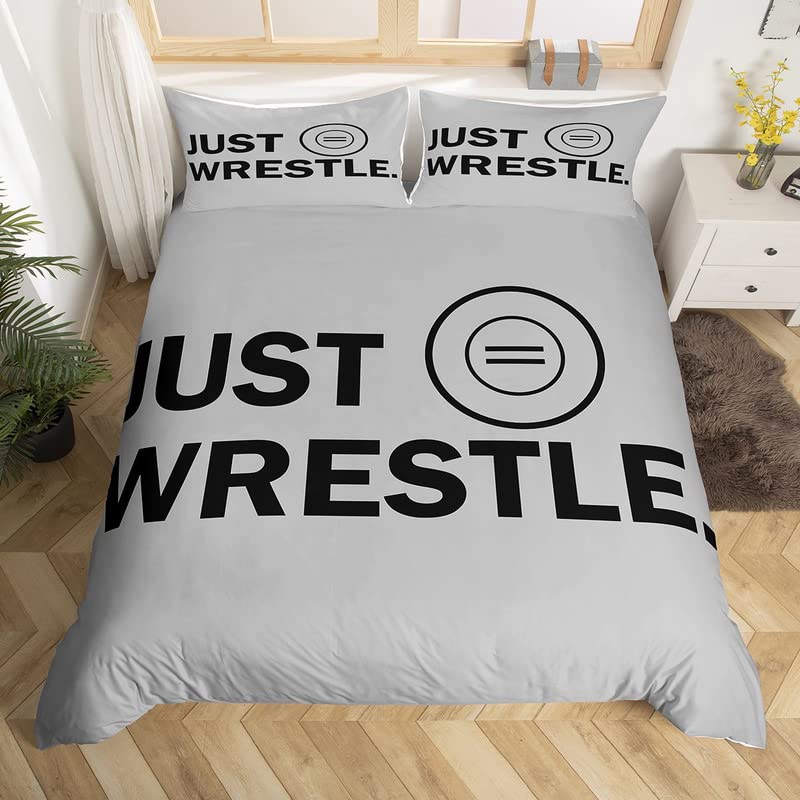 Homemissing Wrestle Duvet Cover Super King Wrestling Bedding Set For Kids Women Men Ultra Soft Sports Theme Comforter Cover Set Soft Bedspread Cover Wrestle Bedclothes Zipper — image 1