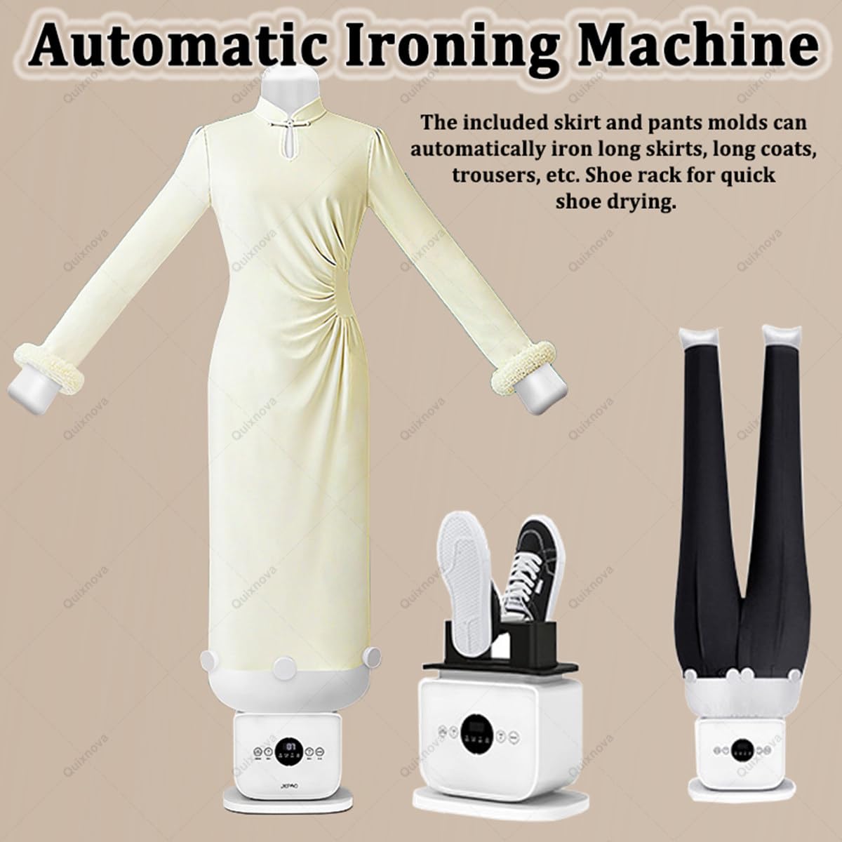 Kit stiratrice automatica, tipo touch 360°, stiratura e asciugatura per camicie, pantaloni, gonne e scarpe, design umanoide per una cura dei vestiti senza sforzo