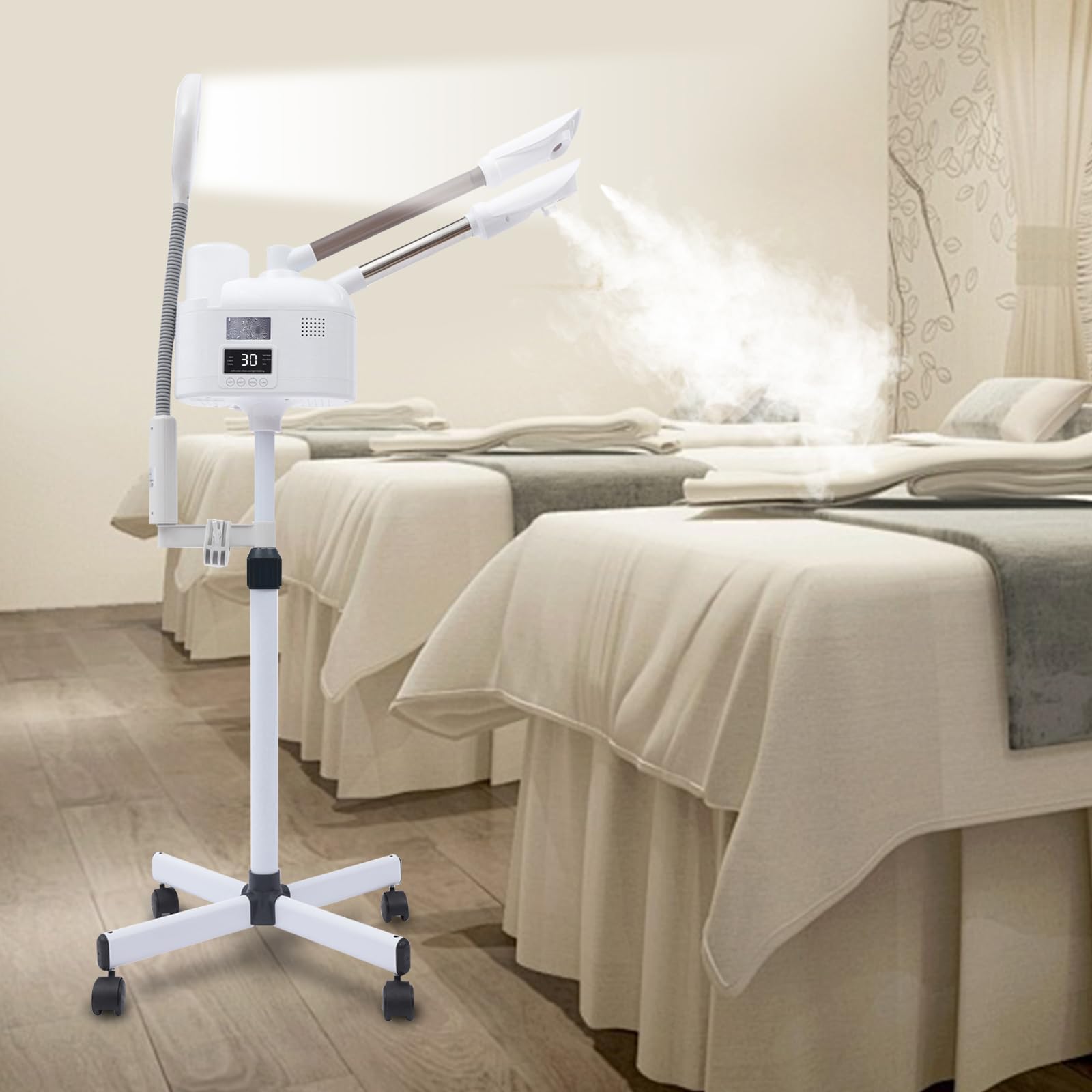 Vaporizador facial de 750 W, nanotecnología, tecnología de calentamiento PTC, para salón de belleza, estudio, hogar