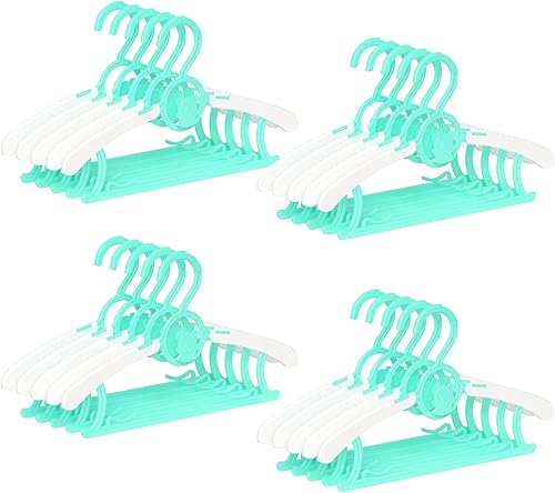 Miniatura 29 de 60 piezas de perchas blancas para guardería de bebé, colgador antideslizante para pantalones de recién nacido, percha ultradelgada para niños